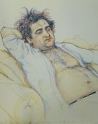 RONNIE WOOD (B.1947) (ARR), JOHN BELUSHI, SIGNED AND DATED 2004, INSCRIBED "BELUSHI FROM MALIBU