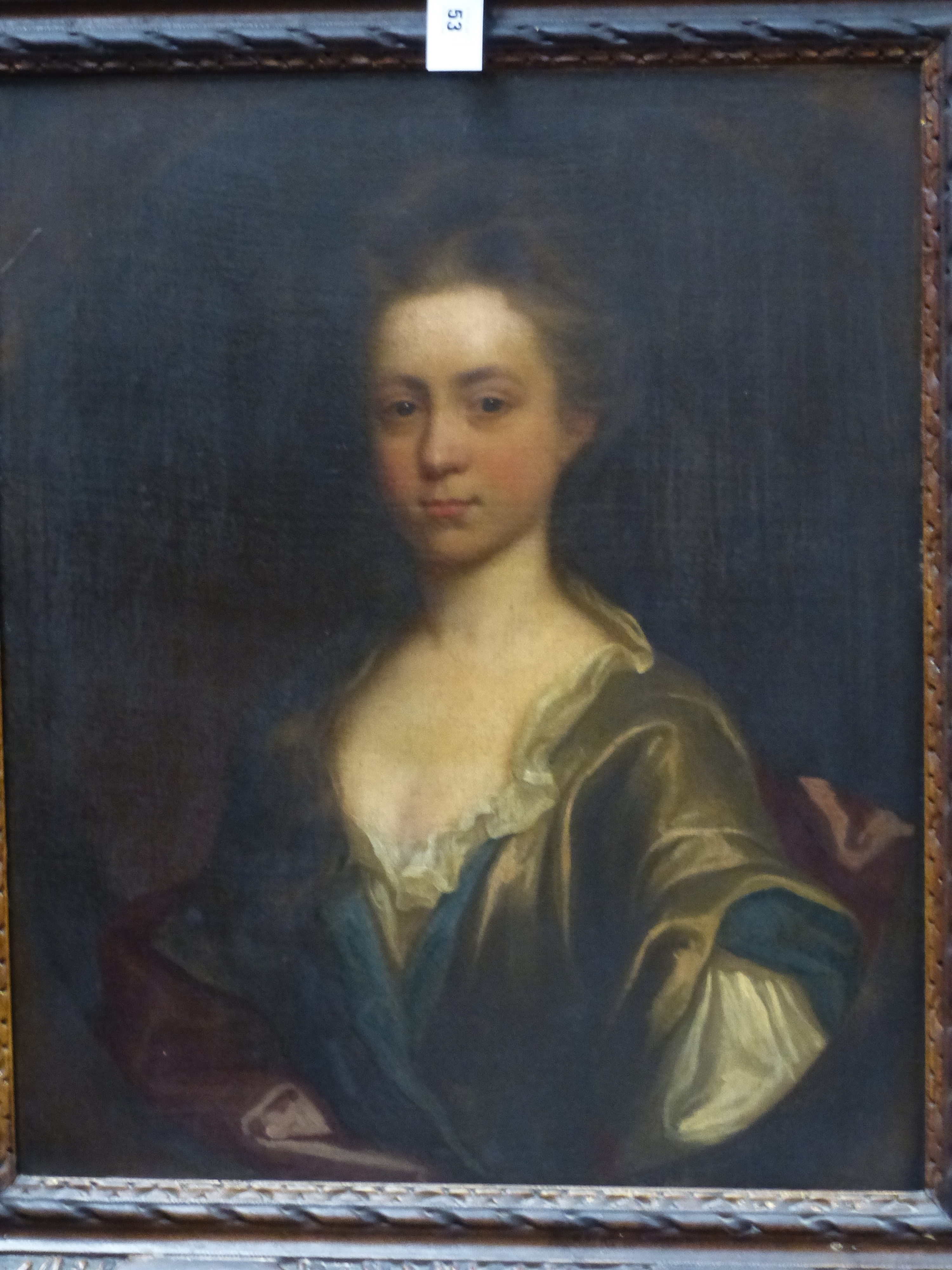 ENGLISH SCHOOL (18TH CENTURY), PORTRAIT OF A YOUNG WOMAN PAINTED IN AN OVAL, OIL ON CANVAS, 73.5 X - Image 37 of 37