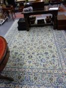 A PERSIAN KASHAN CARPET. 378X248CMS