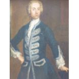 FOLLOWER OF ENOCH SEEMAN (1694-1744), THREE QUARTER LENGTH PORTRAIT OF COMMODORE ANSON IN BLUE