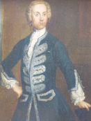 FOLLOWER OF ENOCH SEEMAN (1694-1744), THREE QUARTER LENGTH PORTRAIT OF COMMODORE ANSON IN BLUE