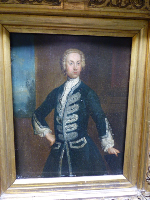 FOLLOWER OF ENOCH SEEMAN (1694-1744), THREE QUARTER LENGTH PORTRAIT OF COMMODORE ANSON IN BLUE - Image 3 of 16