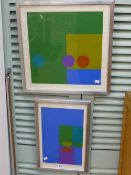 BOB CROSSLEY (1912-2010), TWO SIGNED LIMITED EDITION PRINTS, DATED '70, "THREE CIRCLES" 40/57, 38