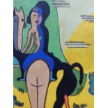 E.L. KIRCHNER, FIGURES, SIGNED, 40 X 28.5CM.