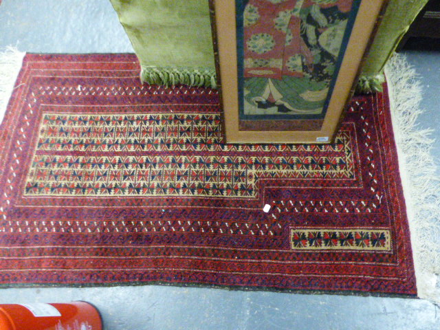 SIX PERSIAN AND OTHER ORIENTAL TRIBAL RUGS. (6) - Image 6 of 7