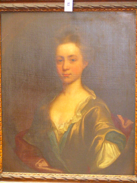 ENGLISH SCHOOL (18TH CENTURY), PORTRAIT OF A YOUNG WOMAN PAINTED IN AN OVAL, OIL ON CANVAS, 73.5 X - Image 33 of 37