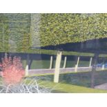 NORMAN STEVENS, THE STILT GARDEN, HIDCOTE, SIGNED LIMITED EDITION PRINT.