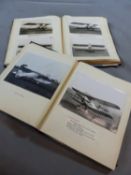 TWO ALBUMS CONTAINING EARLY 20th.C. PHOTOGRAPHS OF NUMEROUS MILITARY AND CIVILIAN AIRCRAFT INCLUDING