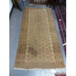 TWO TRIBAL BELOUCH RUGS. 183 x 91 AND 132 x 89cms.