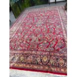 A PERSIAN SAROUK LARGE CARPET. 480 X 316