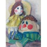 AUDREY S. HAMMOND (20th.C.) HUMPTY & C, SIGNED OIL ON BOARD. 64 x 55cms.