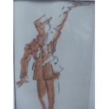 A COLLECTIVE LOT OF WATERCOLOURS AND OTHER PICTURES TO INCLUDE TWO OF FRENCH GENDARMES, ALL