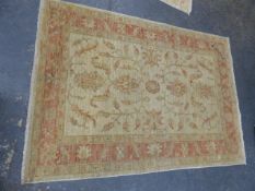 A PAIR OF ORIENTAL RUGS OF PERSIAN ZIEGLER DESIGN. 146 x 101cms.