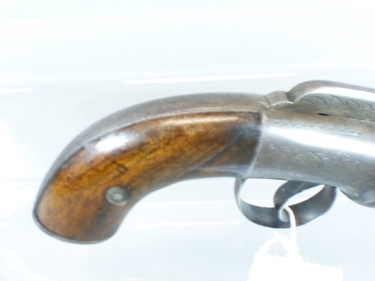 PERCUSSION PISTOL. ANTIQUE, NO CERTIFICATE REQUIRED. UN-NAMED PEPPERBOX REVOLVER. - Image 6 of 22