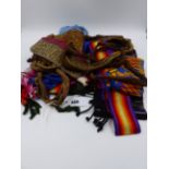 A GROUP OF WOVEN BELTS, ETC, PREDOMINANTLY FROM SOUTHERN CAUCASUS.