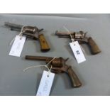 A GROUP OF THREE 19th.C. PINFIRE REVOLVERS TO INCLUDE "THE GUARDIAN OF AMERICA MODEL OF 1978" AND