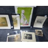 A COLLECTION OF UNFRAMED 20th.C. PRINTS. TO INCLUDE WORKS BY OR AFTER JANKEL ADLER, MICHAEL CARLO,