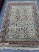 A PERSIAN RUG OF GARDEN DESIGN. 188 x 129cms.