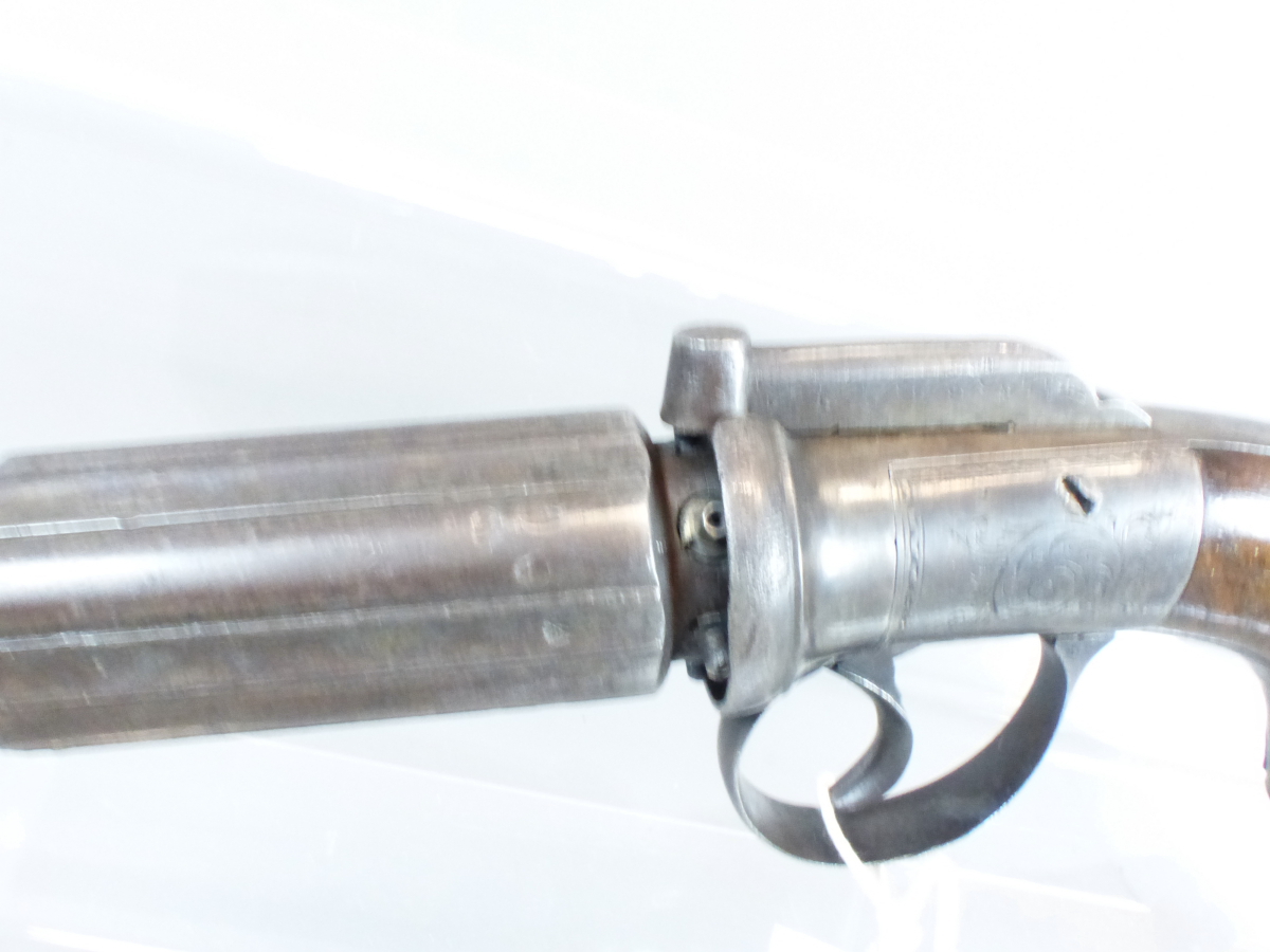 PERCUSSION PISTOL. ANTIQUE, NO CERTIFICATE REQUIRED. UN-NAMED PEPPERBOX REVOLVER. - Image 4 of 22