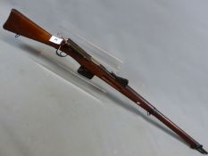 A SCHMIDT- RUBEN 7.5 X 53 (SWISS) STRAIGHT PULL MILITARY RIFLE SERIAL NUMBER 8605( NO CERTIFICATE