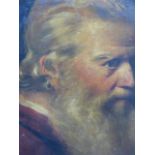 19th.C.CONTINENTAL SCHOOL AFTER THE OLD MASTERS. A PORTRAIT OF A BEARDED MAN, OIL ON BOARD,