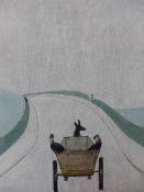 L.S. LOWRY (1887-1976) THE CART, PENCIL SIGNED LITHOGRAPH. 52 x 41cms.