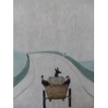 L.S. LOWRY (1887-1976) THE CART, PENCIL SIGNED LITHOGRAPH. 52 x 41cms.