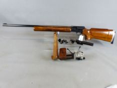RIFLE. BSA .22LR SINGLE SHOT HEAVY BARREL TARGET RIFLE COMPLETE WITH SIGHTS AND FITTINGS. SERIAL