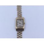 JAEGER LECOULTRE REVERSO WATCH IN 9ct GOLD. CASE HALLMARKED BIRMINGHAM 1938,MAKERS MARK FOR CASE