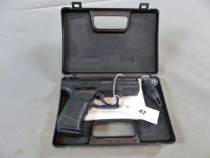 AIRPISTOL, A WALTHER MODEL CP99 .177 GAS POWERED PISTOL WITH ORIGINAL BOX AND INSTRUCTIONS