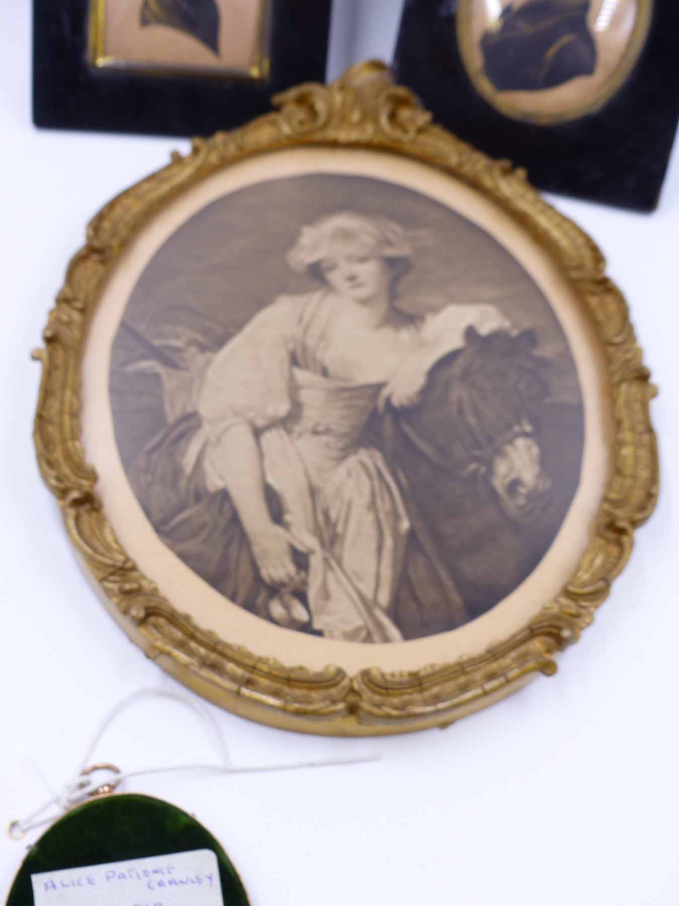 A COLLECTIVE LOT OF MINIATURES TO INCLUDE TWO SILHOUETTES, THREE OVAL WATERCOLOUR PORTRAITS , SOME - Image 12 of 12