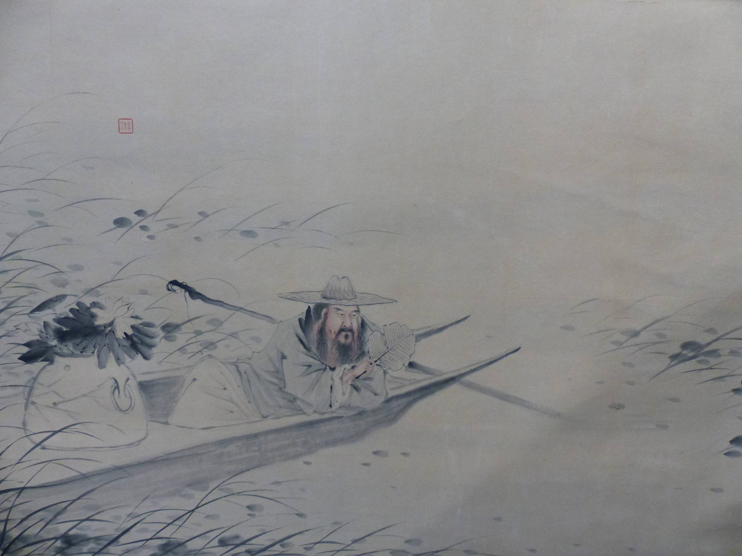 TWO CHINESE SCROLLS EACH OF SCHOLARS IN VARIOUS PURSUITS AND BOTH WITH SEAL SIGNATURE, INK WASH