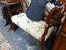 A 19th.C.MAHOGANY WINDOW SEAT.