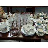 A QTY OF MASONS REGENCY PATTERN DINNERWARE, VARIOUS DOULTON DINNERWARE AND OTHER CHINA, GLASS AND