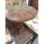 A 19th.C.INLAID TRIPOD TABLE.