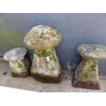 THREE STADDLE STONES