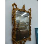 A 19th.C.GILT FRAMED MIRROR.