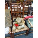 A SET OF EIGHT LANCASHIRE SPINDLE BACK CHAIRS AND SIX SIMILAR CHAIRS