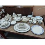 A ROYAL DOULTON OLD COLONY DINNER AND TEA SERVICE TOGETHER WITH AN EDWARDIAN TEASET,ETC.