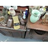 VARIOUS PEWTER TANKARDS AND ORNAMENTS.