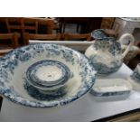 A VICTORIAN WASH JUG AND BASIN SET BY MNTONS.