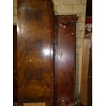 TWO LARGE MAHOGANY SIDEBOARD TOPS.