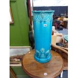 A LARGE BURMANTOPFS BLUE GLAZED STICKSTAND.