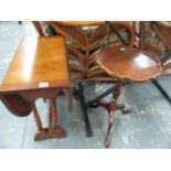 TWO SMALL OCCASIONAL TABLES.