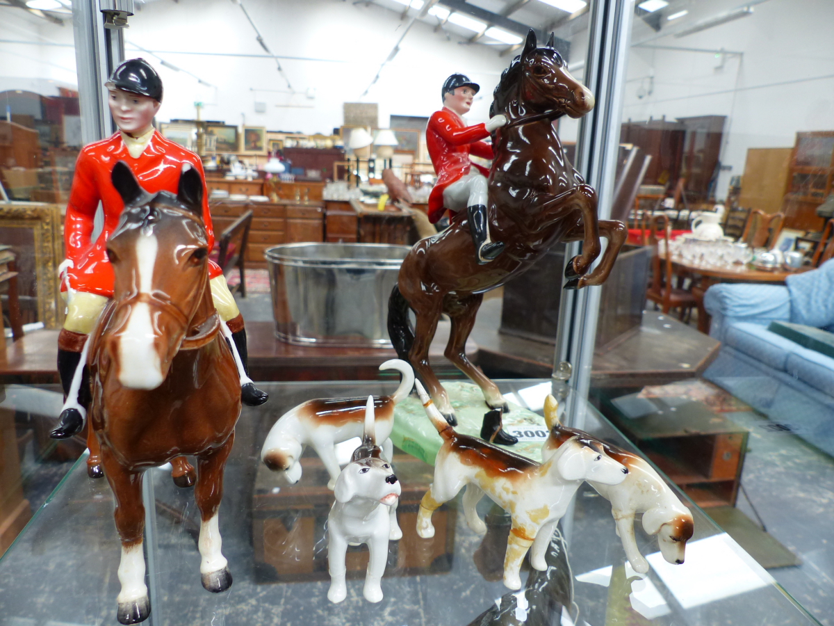 A BESWICK HORSES AND HOUNDS.