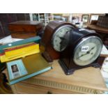 TWO MANTLE CLOCK AND VARIOUS CUTLERY.