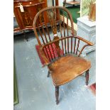 A WINDSOR ARMCHAIR.