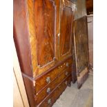 A MAHOGANY LINEN PRESS FOR RESTORATION.