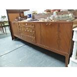 A LARGE MAHOGANY SIDEBOARD.