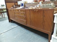 A LARGE MAHOGANY SIDEBOARD.